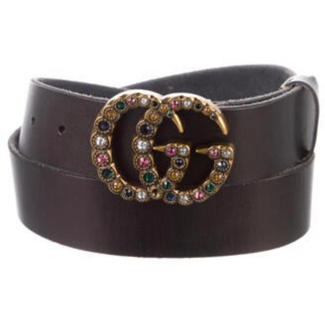 Gucci Multi-Colored Gem Marmont Belt