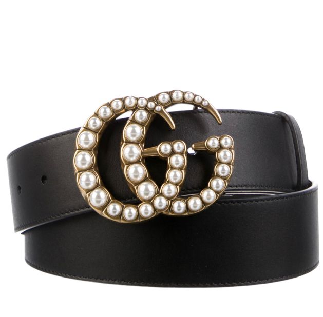 Gucci Marmont Pearl Brass Belt