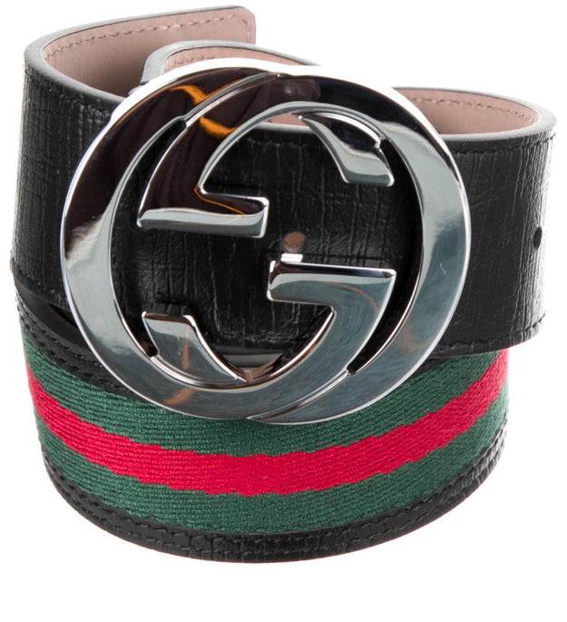 Gucci Web Classic Stripe Belt