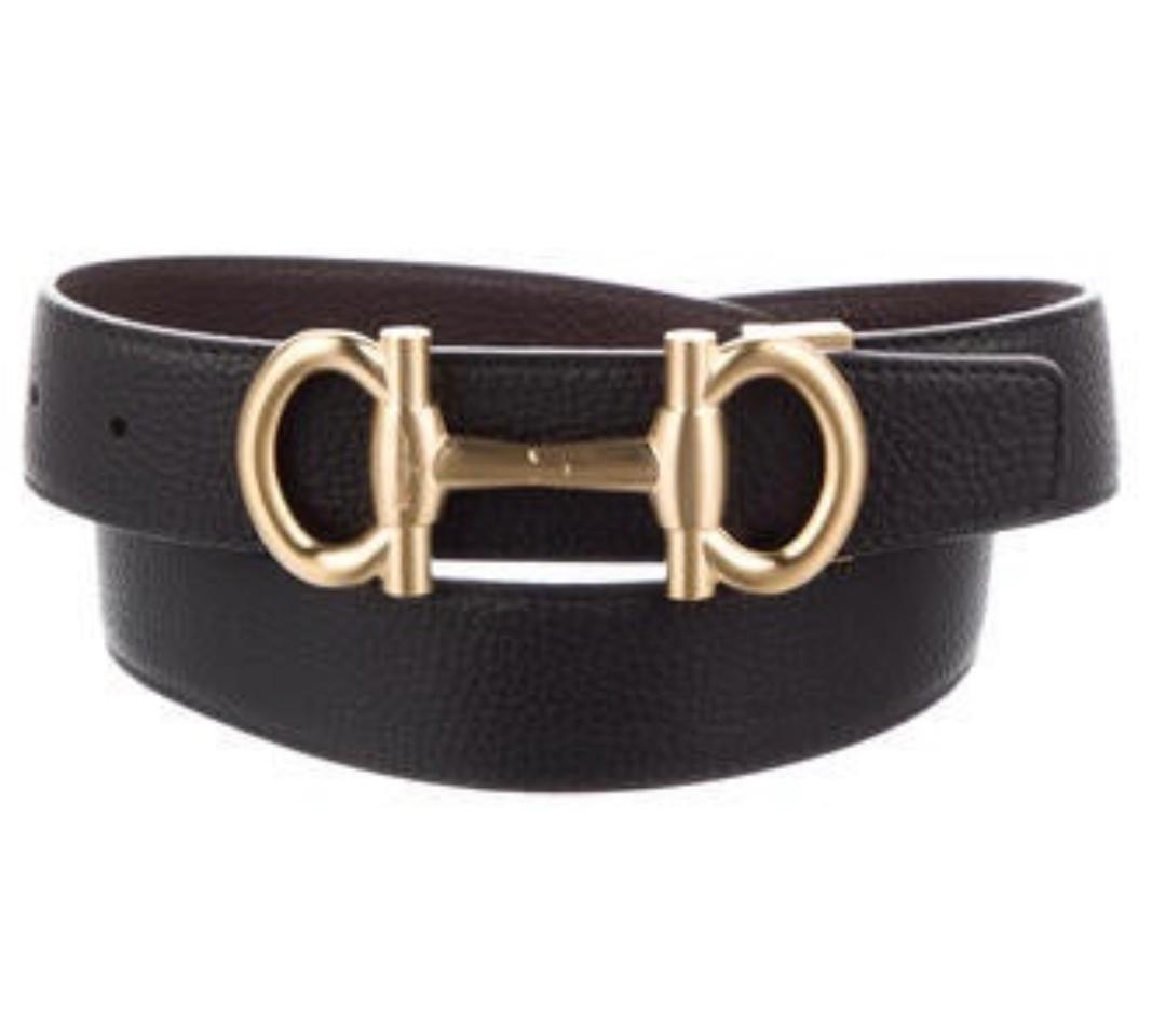 Salvatore Ferragamo Matte Gold Gancini Belt