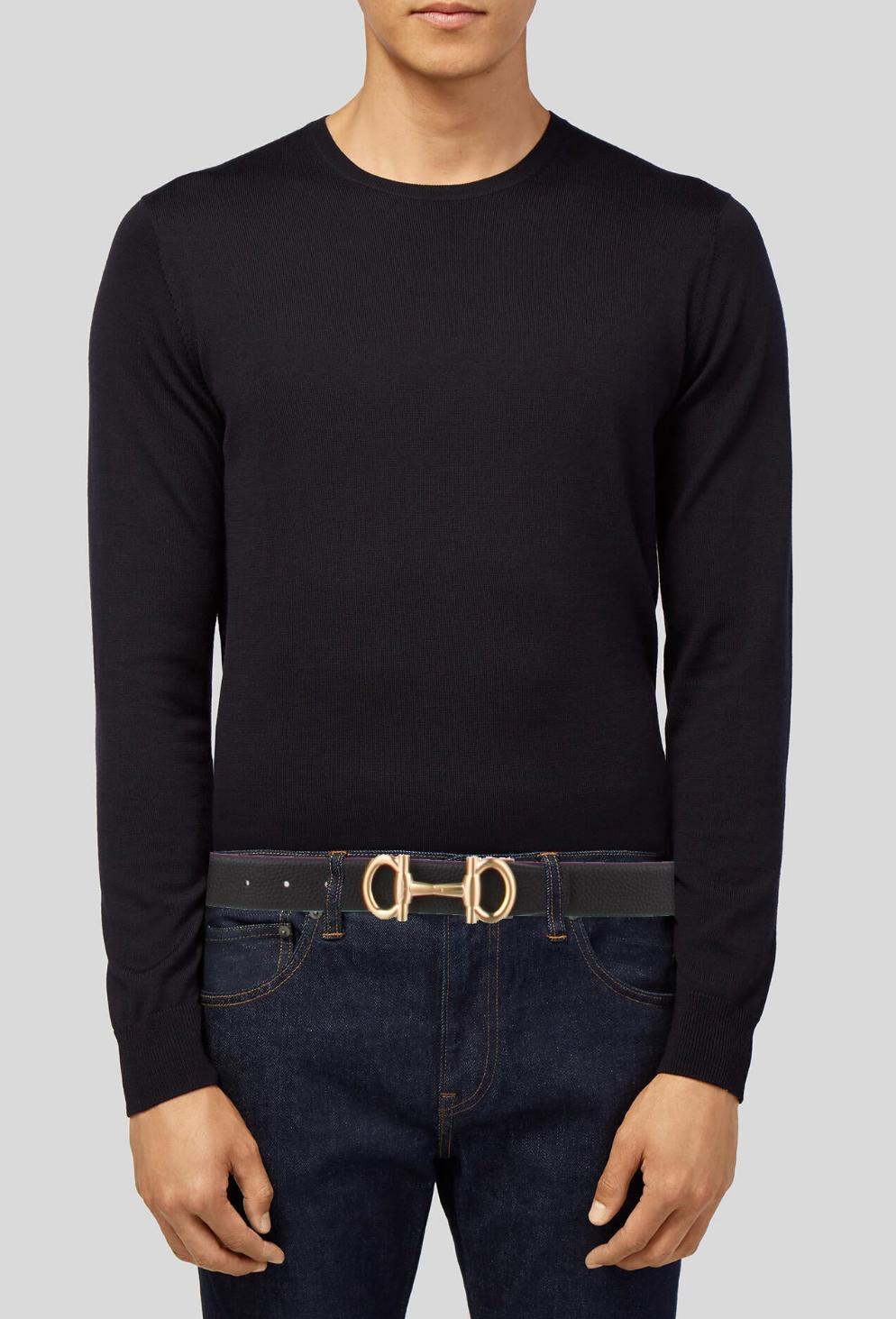 Salvatore Ferragamo Matte Gold Gancini Belt